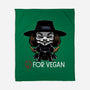 V For Vegan-None-Fleece-Blanket-zascanauta