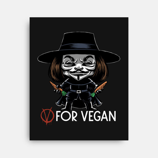 V For Vegan-None-Stretched-Canvas-zascanauta