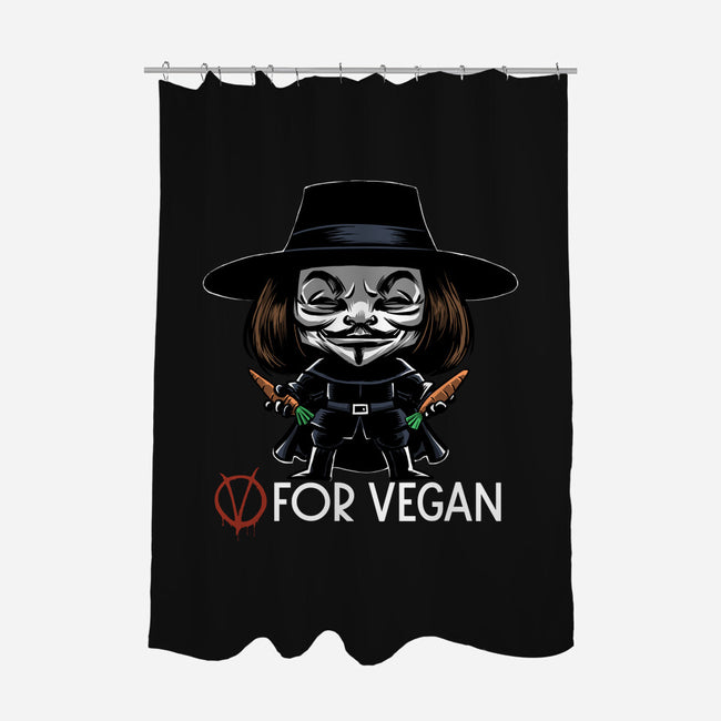 V For Vegan-None-Polyester-Shower Curtain-zascanauta