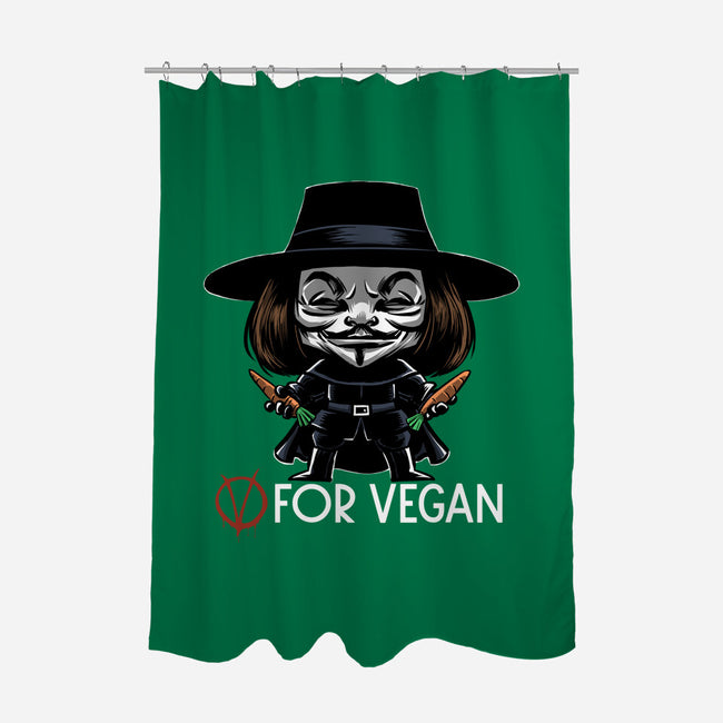 V For Vegan-None-Polyester-Shower Curtain-zascanauta