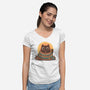 Knitty Kitty-Womens-V-Neck-Tee-erion_designs