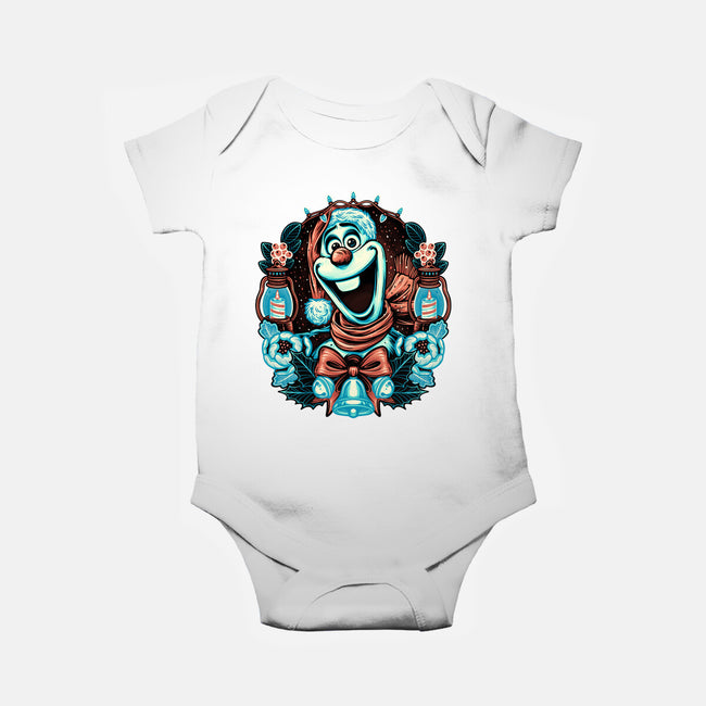 Christmas Snowman-Baby-Basic-Onesie-glitchygorilla