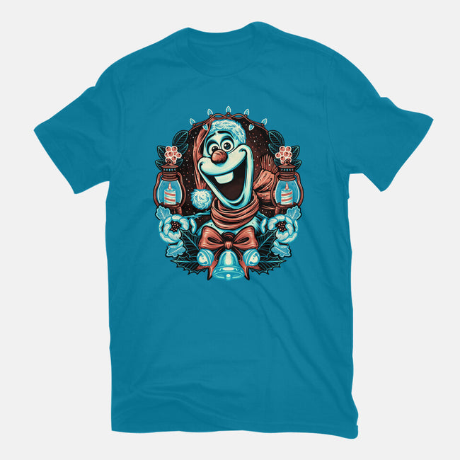 Christmas Snowman-Womens-Basic-Tee-glitchygorilla