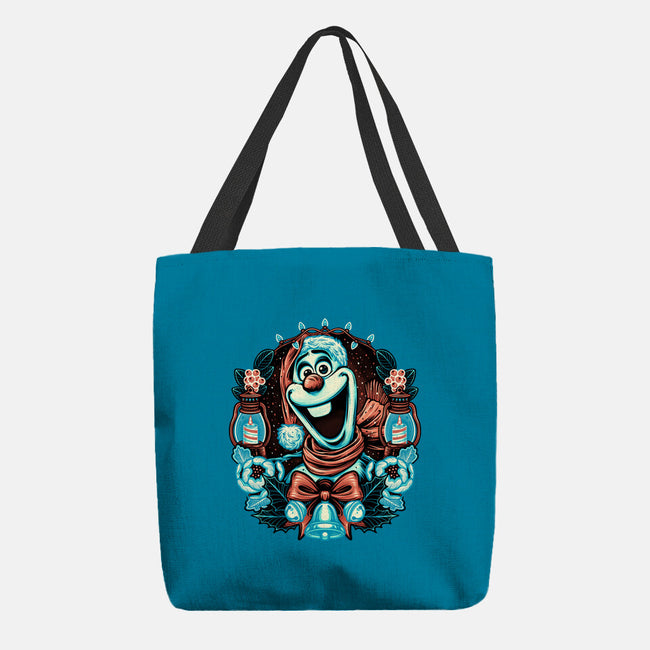 Christmas Snowman-None-Basic Tote-Bag-glitchygorilla