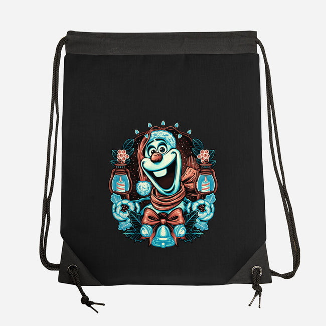 Christmas Snowman-None-Drawstring-Bag-glitchygorilla