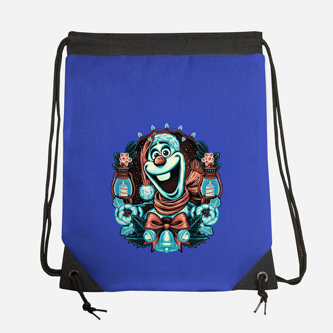 Christmas Snowman-None-Drawstring-Bag-glitchygorilla