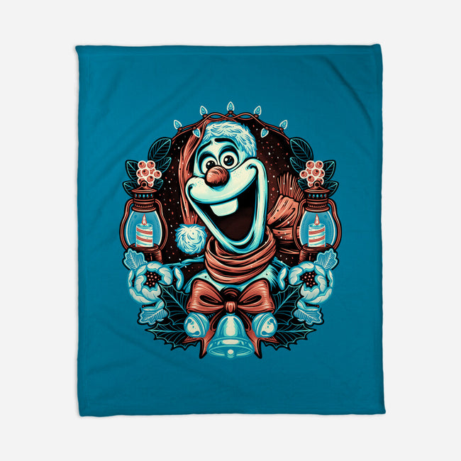 Christmas Snowman-None-Fleece-Blanket-glitchygorilla