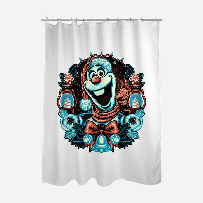 Christmas Snowman-None-Polyester-Shower Curtain-glitchygorilla