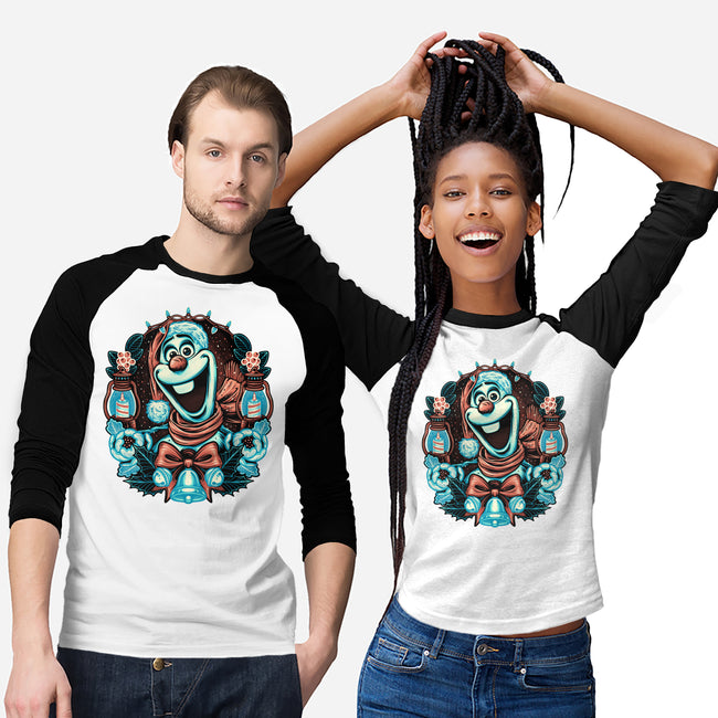 Christmas Snowman-Unisex-Baseball-Tee-glitchygorilla