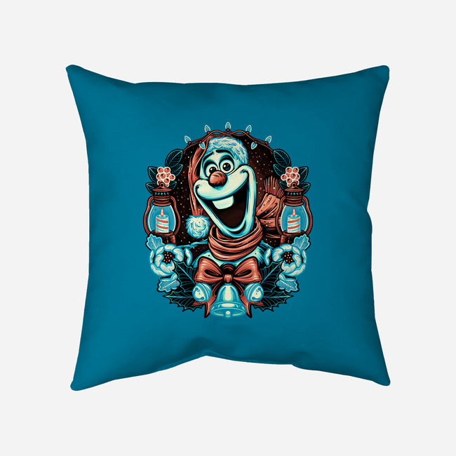 Christmas Snowman-None-Removable Cover w Insert-Throw Pillow-glitchygorilla