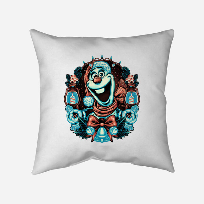 Christmas Snowman-None-Removable Cover w Insert-Throw Pillow-glitchygorilla