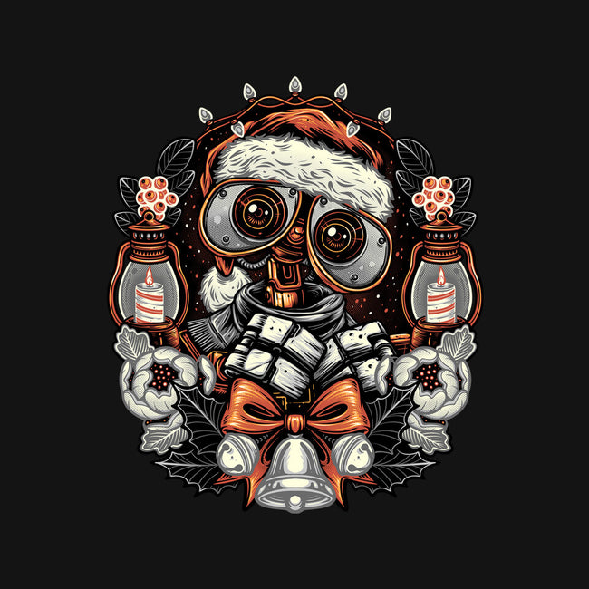 Christmas Robot-Womens-V-Neck-Tee-glitchygorilla