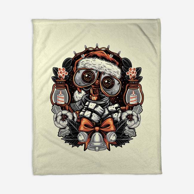 Christmas Robot-None-Fleece-Blanket-glitchygorilla