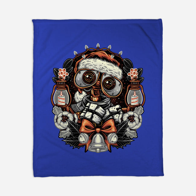 Christmas Robot-None-Fleece-Blanket-glitchygorilla