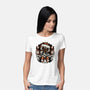 Christmas Robot-Womens-Basic-Tee-glitchygorilla