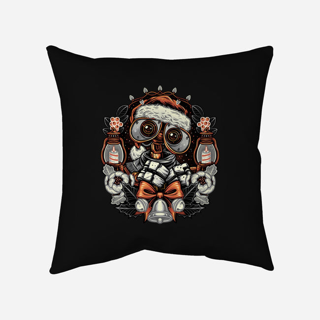 Christmas Robot-None-Removable Cover w Insert-Throw Pillow-glitchygorilla