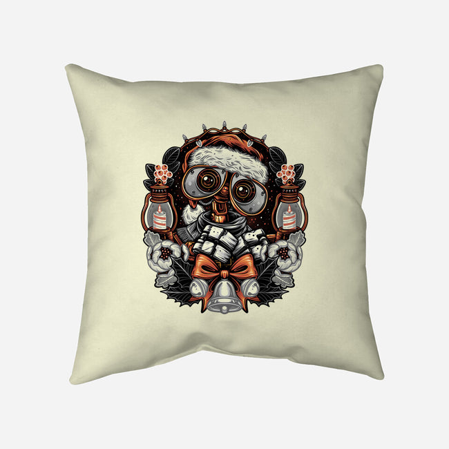 Christmas Robot-None-Removable Cover w Insert-Throw Pillow-glitchygorilla