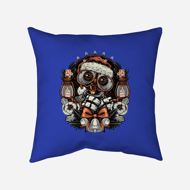 Christmas Robot-None-Removable Cover w Insert-Throw Pillow-glitchygorilla