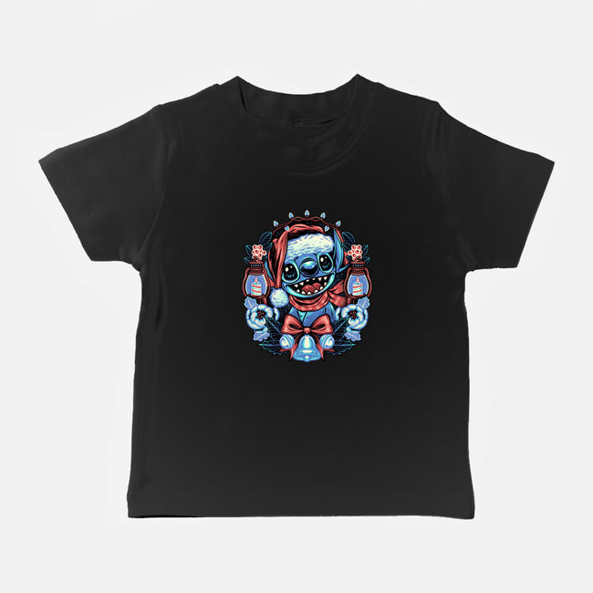 Christmas Alien-Baby-Basic-Tee-glitchygorilla