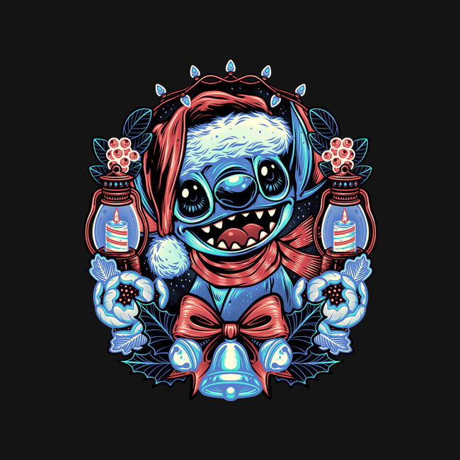 Christmas Alien-Unisex-Baseball-Tee-glitchygorilla