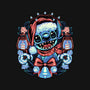 Christmas Alien-Unisex-Crew Neck-Sweatshirt-glitchygorilla
