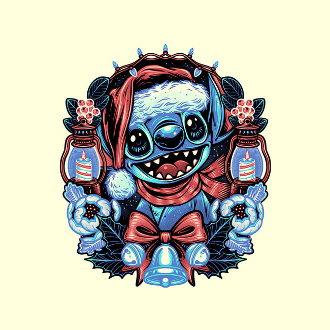 Christmas Alien-None-Glossy-Sticker-glitchygorilla