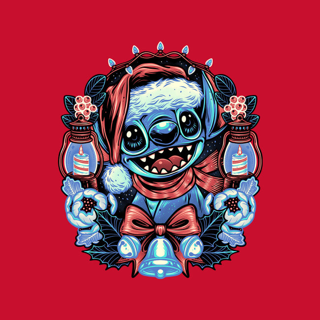 Christmas Alien-Unisex-Crew Neck-Sweatshirt-glitchygorilla