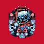 Christmas Alien-Unisex-Crew Neck-Sweatshirt-glitchygorilla