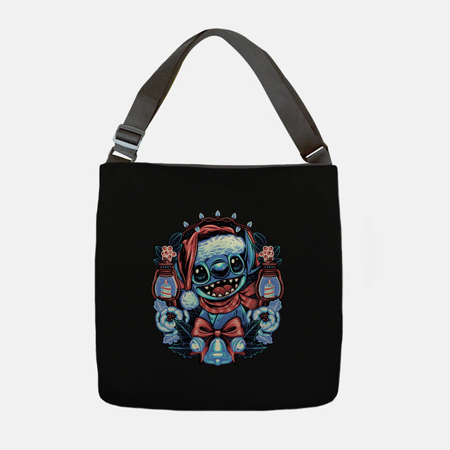 Christmas Alien-None-Adjustable Tote-Bag-glitchygorilla