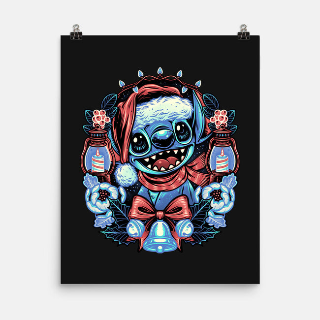 Christmas Alien-None-Matte-Poster-glitchygorilla