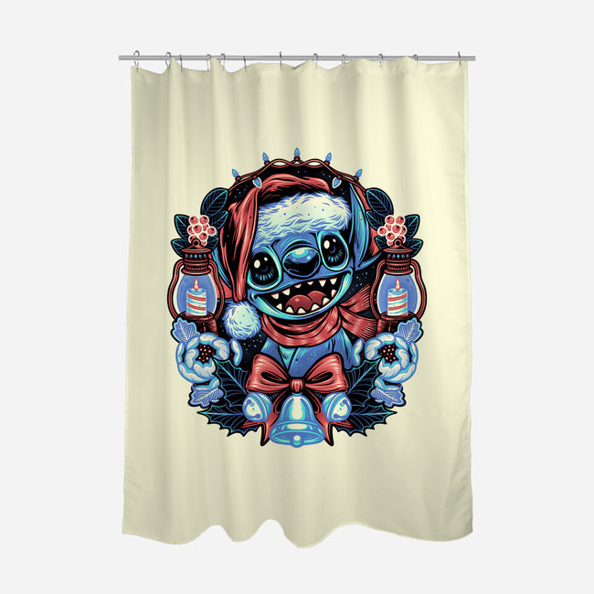 Christmas Alien-None-Polyester-Shower Curtain-glitchygorilla