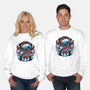 Christmas Alien-Unisex-Crew Neck-Sweatshirt-glitchygorilla