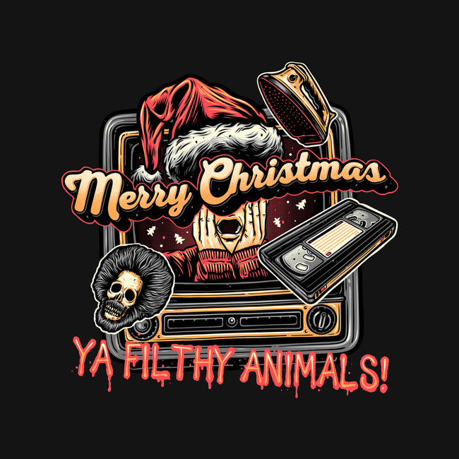 Christmas Animals-Womens-Basic-Tee-glitchygorilla