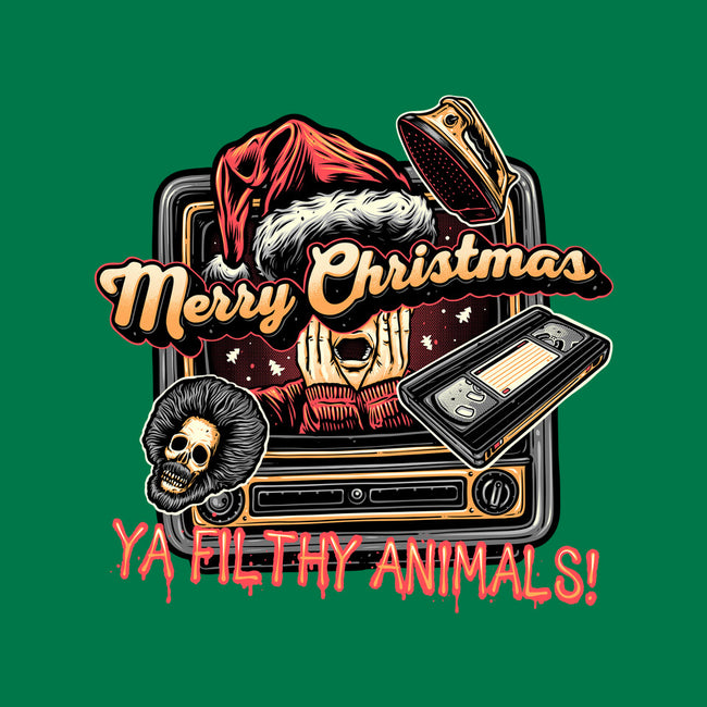 Christmas Animals-None-Fleece-Blanket-glitchygorilla