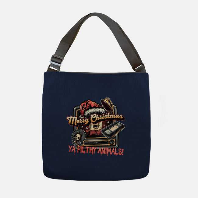 Christmas Animals-None-Adjustable Tote-Bag-glitchygorilla