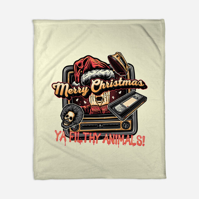 Christmas Animals-None-Fleece-Blanket-glitchygorilla