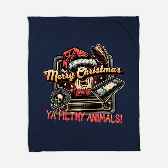 Christmas Animals-None-Fleece-Blanket-glitchygorilla