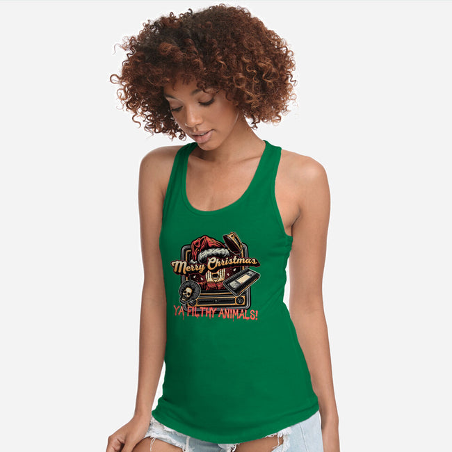 Christmas Animals-Womens-Racerback-Tank-glitchygorilla