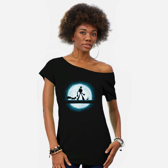 Hakuna Robot-Womens-Off Shoulder-Tee-teesgeex