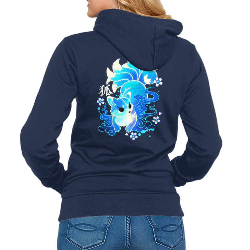 Ice Kawaii Kitsune-Unisex-Zip-Up-Sweatshirt-NemiMakeit by TeeFury
