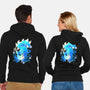 Ice Kawaii Kitsune-Unisex-Zip-Up-Sweatshirt-NemiMakeit