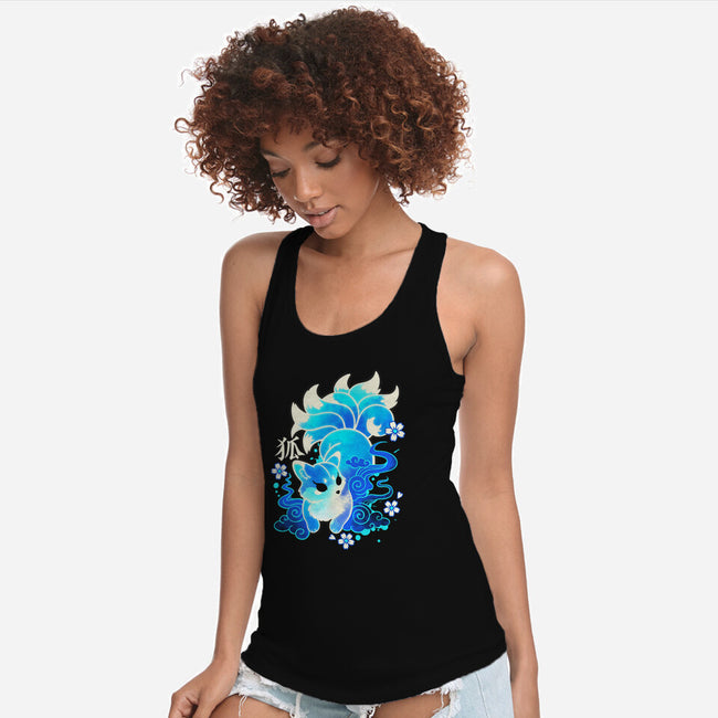 Ice Kawaii Kitsune-Womens-Racerback-Tank-NemiMakeit