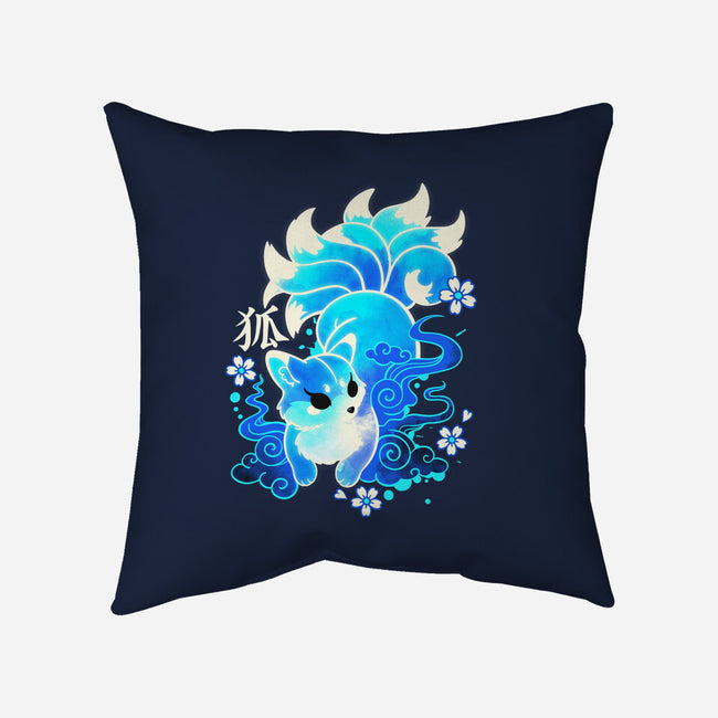 Ice Kawaii Kitsune-None-Removable Cover w Insert-Throw Pillow-NemiMakeit