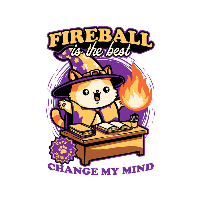 Wizard Cat Fireball-Womens-Fitted-Tee-Studio Mootant