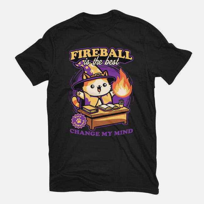 Wizard Cat Fireball-Youth-Basic-Tee-Studio Mootant