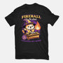 Wizard Cat Fireball-Womens-Fitted-Tee-Studio Mootant