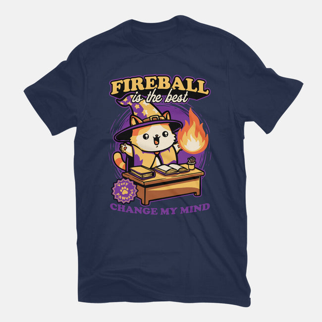 Wizard Cat Fireball-Youth-Basic-Tee-Studio Mootant