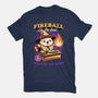 Wizard Cat Fireball-Womens-Fitted-Tee-Studio Mootant