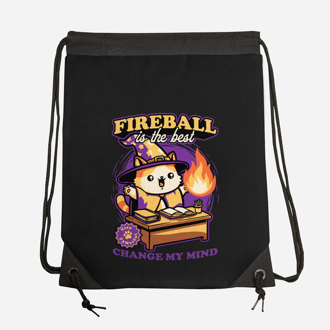 Wizard Cat Fireball-None-Drawstring-Bag-Studio Mootant