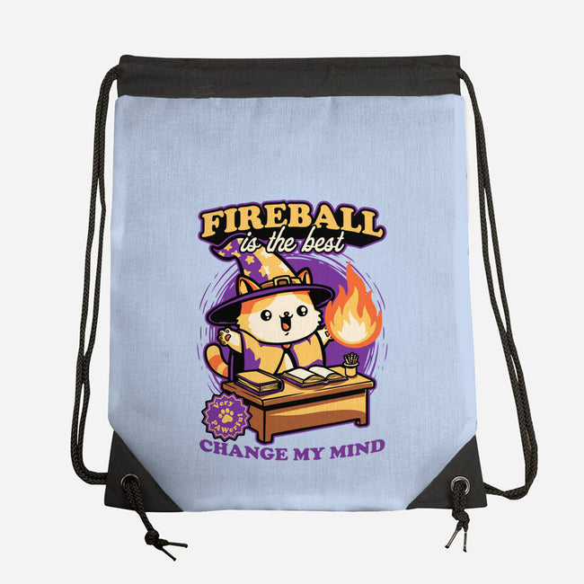 Wizard Cat Fireball-None-Drawstring-Bag-Studio Mootant